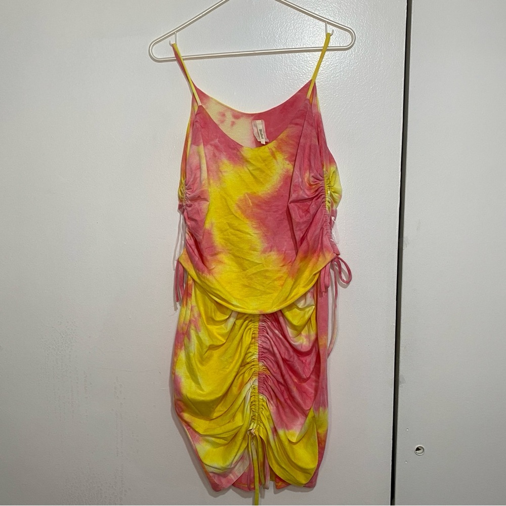 Tie-Dye Ruched Dress